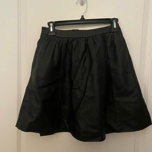 Flair Faux Leather Skirt